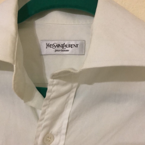 YvesSaintLaurent white shirt long sleeves sz38-15 - Picture 2 of 8